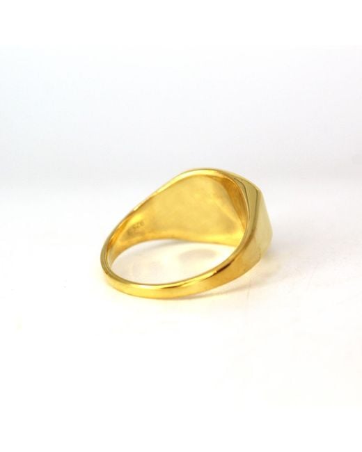 VicStoneNYC Fine Jewelry Yellow Bold Chic Signet Vermeil Ring For for men