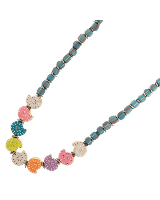 Ebru Jewelry Metallic Aura Seashell Evil Eye Handmade Necklace