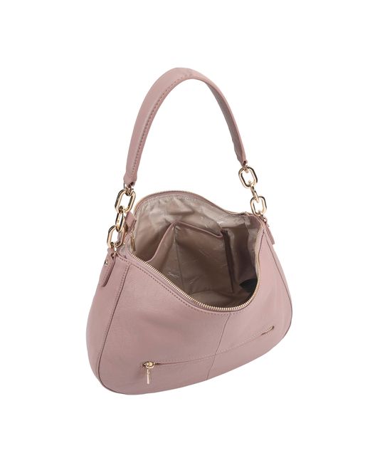 Paul Costelloe Gray Bisbee Leather Shoulder Bag