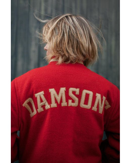 &SONS Trading Co Red Damsons Nancy Baseball Jacket Vintage