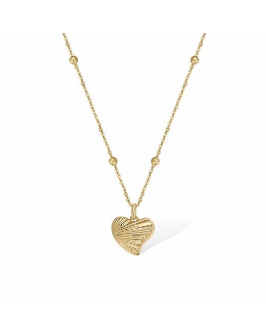 Retro Chic Metallic Shell Love Necklace