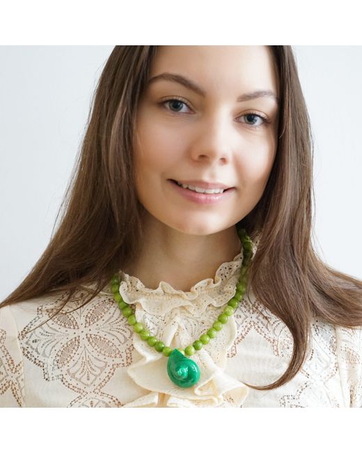 Smilla Brav Green Shell Necklace Sienna