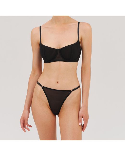 Daily Underwear Gray Adjustable String Panties Base