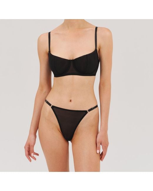 Daily Underwear Gray Adjustable String Panties Base
