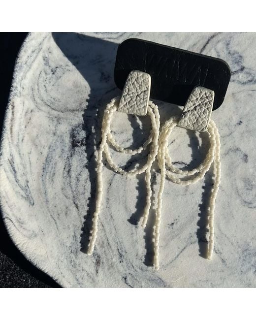 WAIWAI Metallic Bliss Beaded Dangle Earrings Off