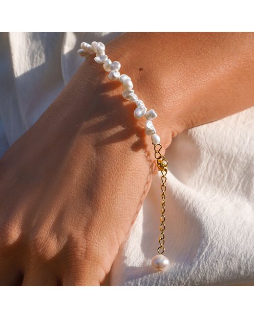 Mickey's Girl Metallic Organic Freshwater Pearl Bracelet