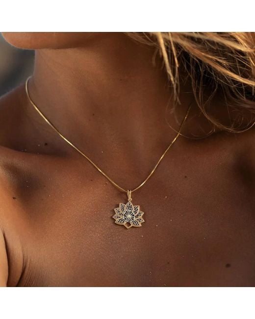 Karma and Luck Metallic Awakened Light Opal Lotus Necklace