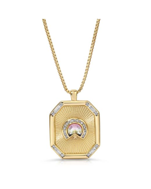 Glamrocks Jewelry Multicolor Daybreak Medallion Necklace- Twilight