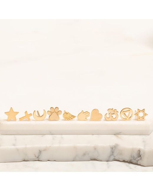 Maya Brenner White Charm Stud