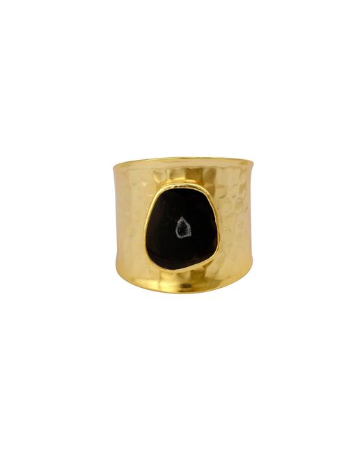 Sibylla Delphica Black Drusy Agate Bangle