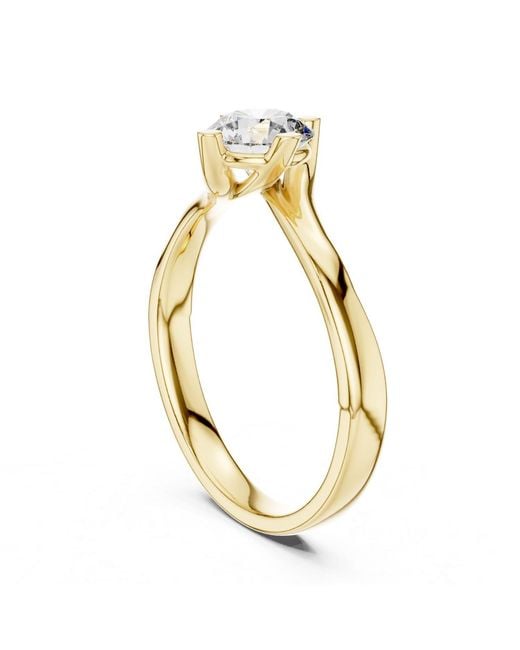 Aya Fine Jewelry Metallic Round Cut Lab Grown Diamond Solitaire Ring