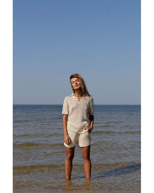 SALANIDA Natural Neutrals Coco Lace Shorts Cream