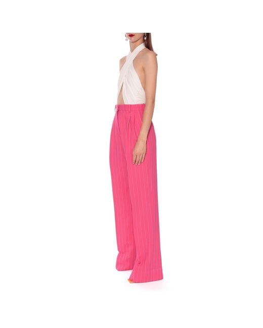 AGGI by HALEWSKI Gwen Hot Pink Hight Waist Wide Trousers