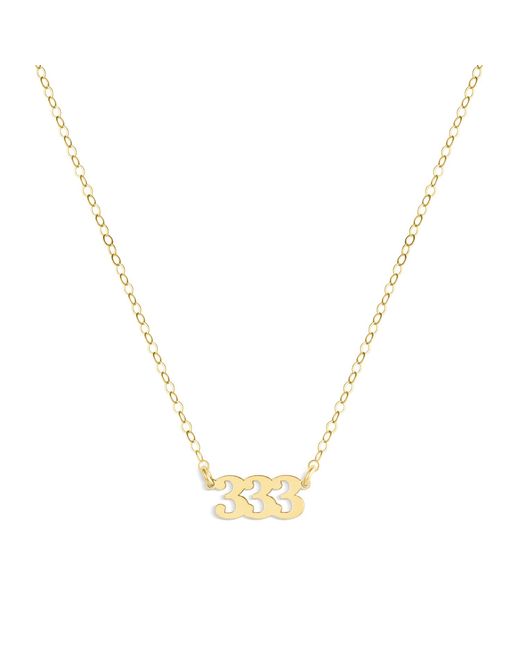 SET & STONES Metallic Angel Numbers Necklace- Three