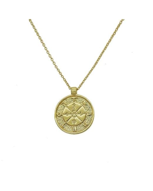 Aurozia Metallic Tarot The Wheel Of Fortune Necklace