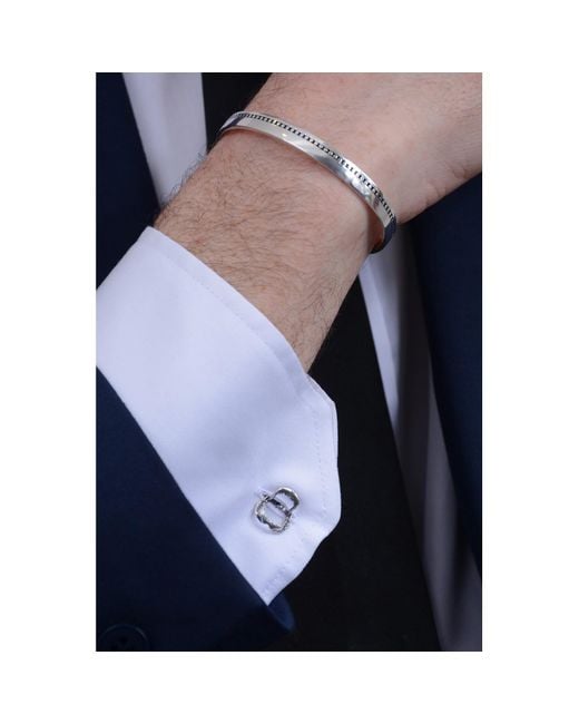 Lee Renee Metallic Shark Jawbone Cufflinks for men