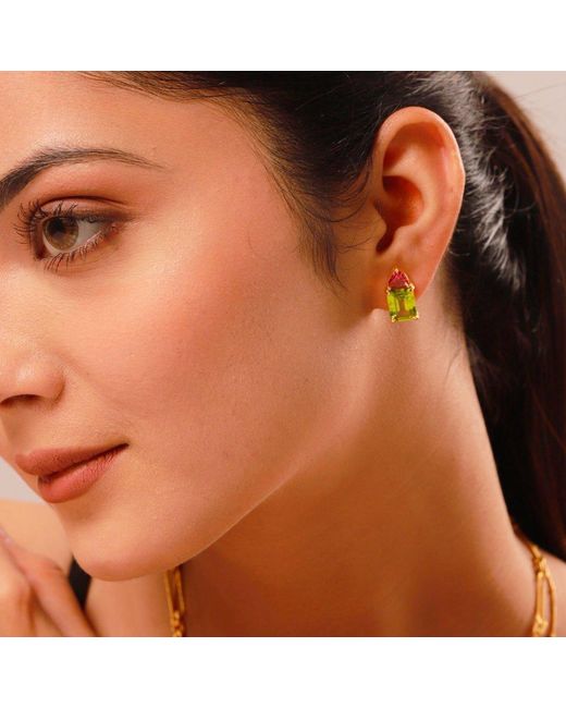 GEM BAZAAR Green Lottie Earrings