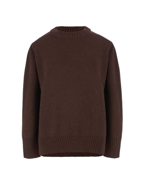 SALANIDA Brown Marina 100% Merino Jumper Chocolate