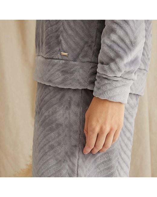 Pretty You London Purple Cosy Chevron Co-Ord Lounge Suit