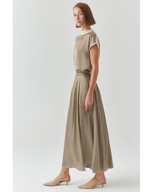 Exquise Natural Dalia Midi Elasticized Skirt