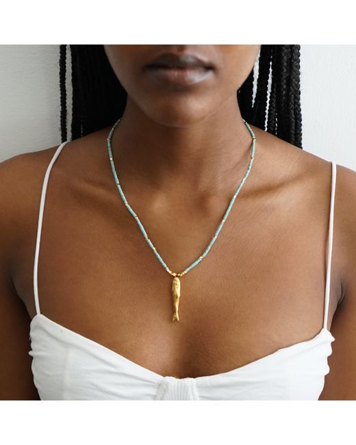 Smilla Brav Metallic Fish Necklace Florida