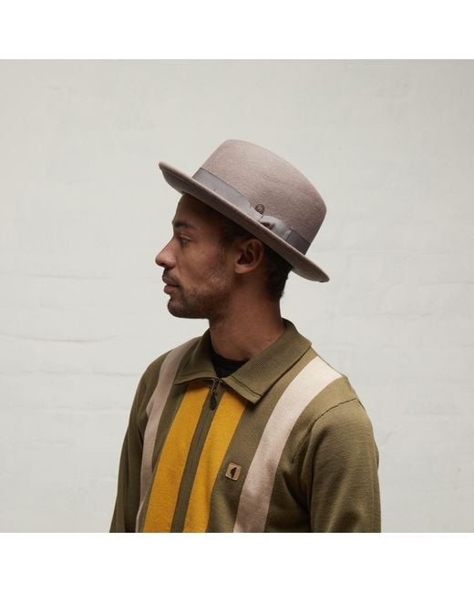 Dasmarca Hats Brown Godfather Taupe Wool Felt Hat for men