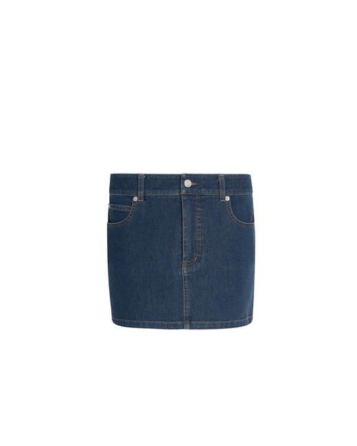 Circular Path Blue Micro Mini Skirt