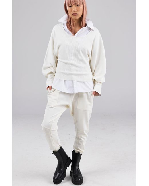 Dref White Barcelona Cashmere Blend Sweater