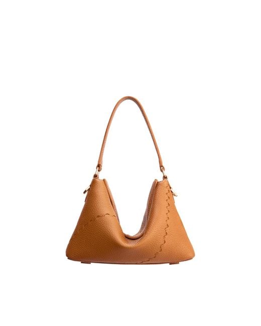 Orange Cube Brown Vina Shoulder Bag