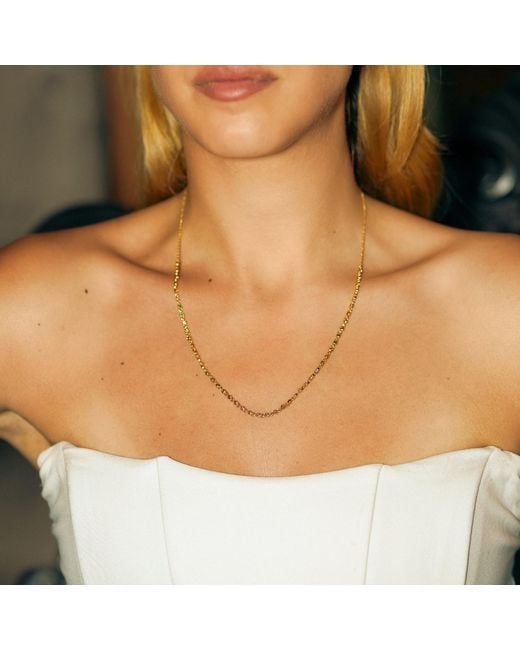 Spero London Metallic Round Tennis Necklace Sterling
