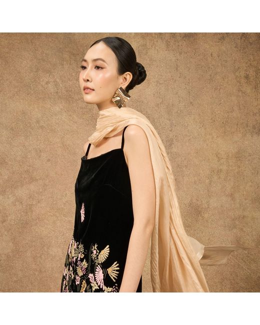 Silk and Bears Natural Champagne Silk Scarf – Hand-Dyed Mulberry Silk Shawl, Wedding & Bridesmaid Wrap