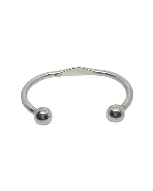 Tg-Jewellery by Tamara Gervasio Blue Solid Recycled Sterling Cuff Torque Bangle – Handcrafted Sterling for men
