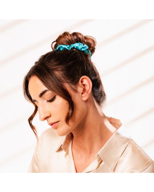 6Fiftytwo® Green Pure Mulberry Classic Silk Scrunchies