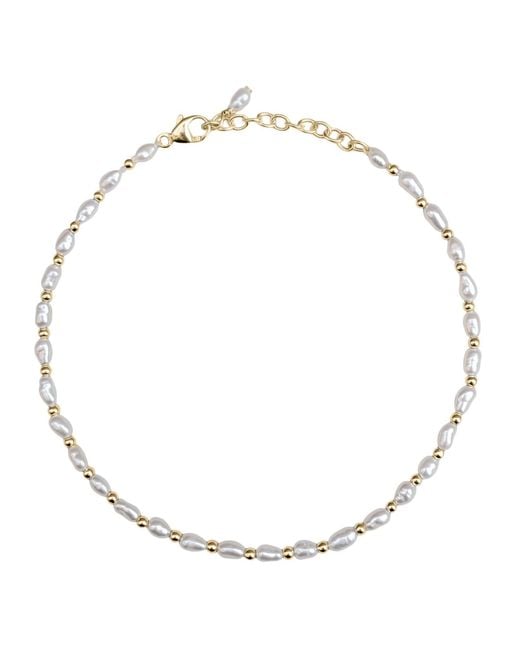 Kiri & Belle Metallic Nina Tiny Pearl And Bead Filled Bracelet