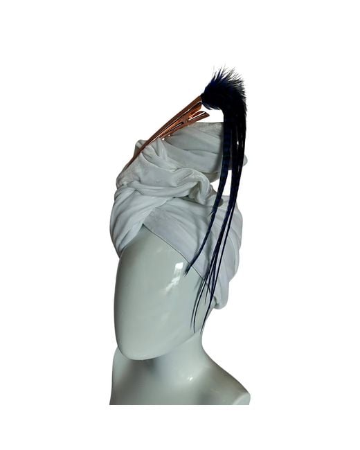 Romer Millinery Blue Feather Clip For Hats, Hair, Turbans & Lapel Xl Royal