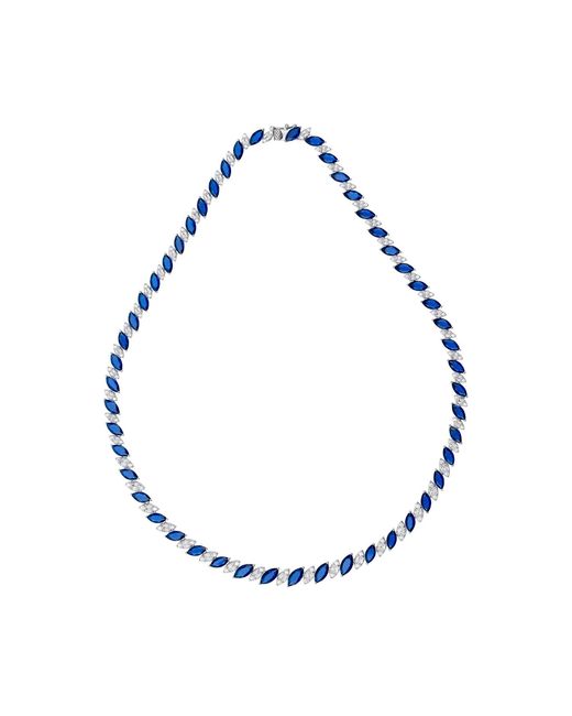 Latelita London Blue Viscountess Statement Tennis Necklace Sapphire