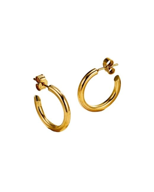 Posh Totty Designs Metallic Plated Flow Open Hoop Earrings