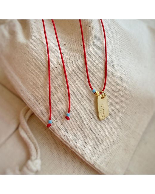 The Pheia Metallic String Hope Necklace