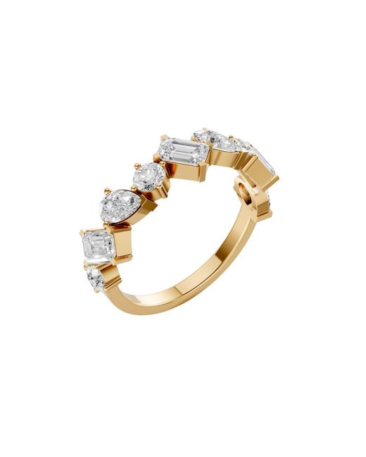 Aya Fine Jewelry Metallic Mixed Shape Lab Diamond Stacking Ring
