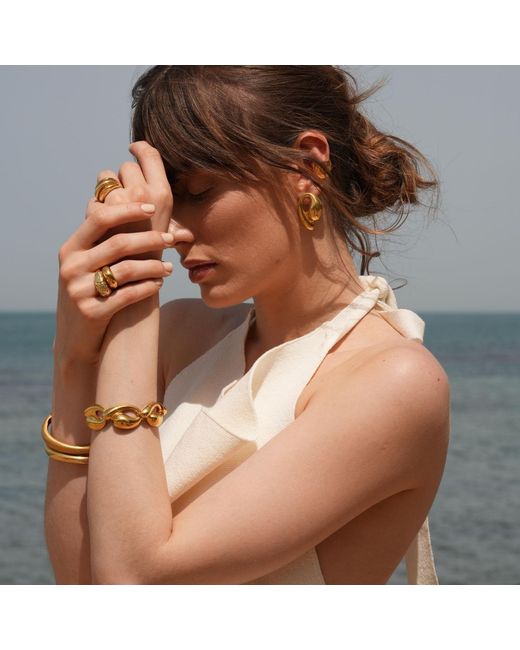LINYA JEWELLERY Metallic Tina Big Bracelet