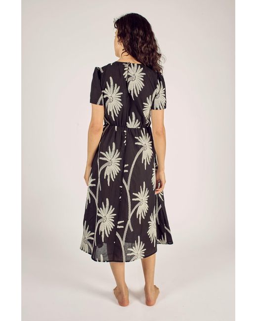 Traffic People Black Palms Of Promise Nora Dress