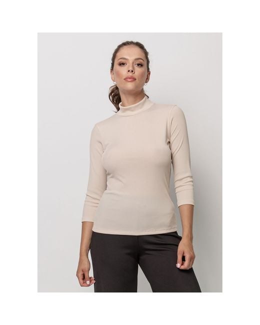 Oh!Zuza Pink Neutrals Rib Rollneck Top