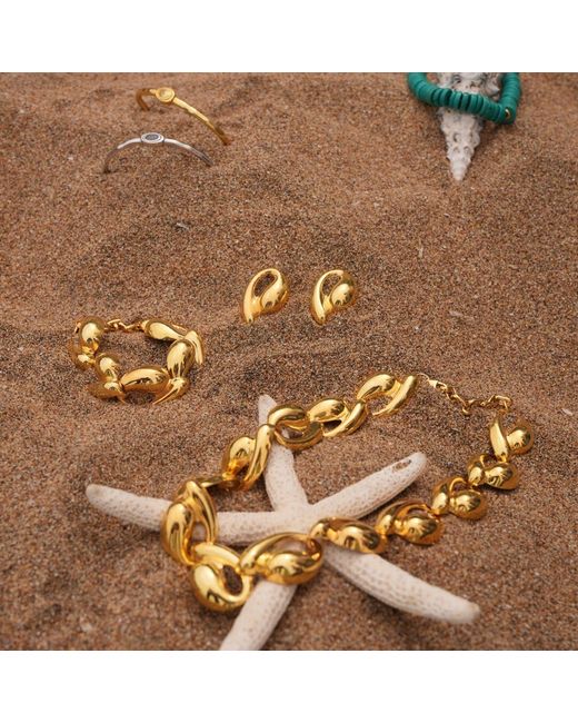LINYA JEWELLERY Yellow Tina Big Earrings