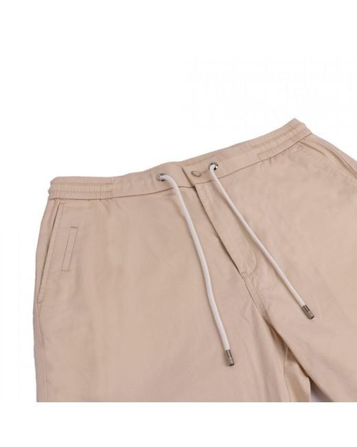 DAVID WEJ Natural Neutrals Plain Drawstring Shorts – Stone for men