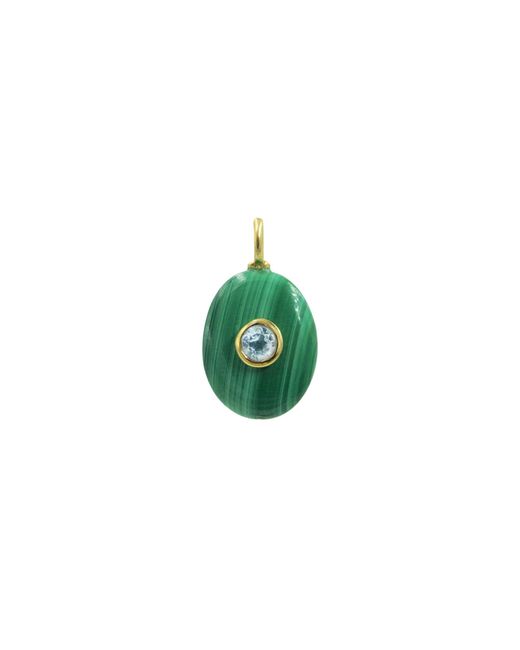 KAMARIA Green Malachite Gemstone Pendant With Topaz