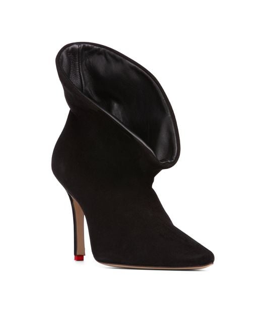 Beautiisoles by Robyn Shreiber Made in Italy Black Alicia Suede Comfortable Heel Work Evening Sexy Bootie