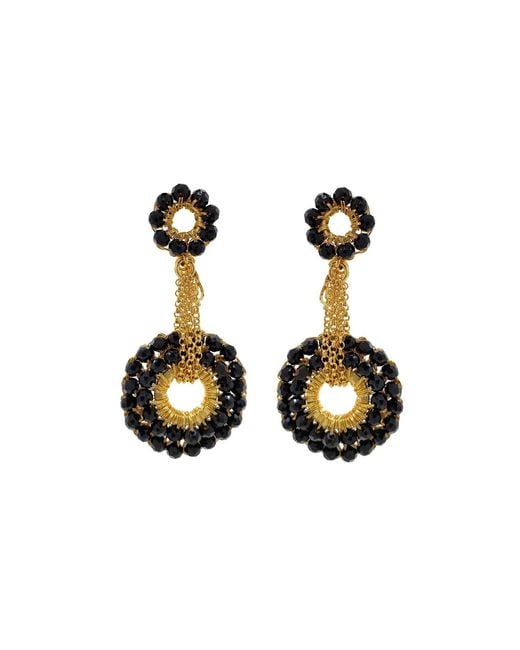 Lavish by Tricia Milaneze Black Snowdrop Handmade Earrings