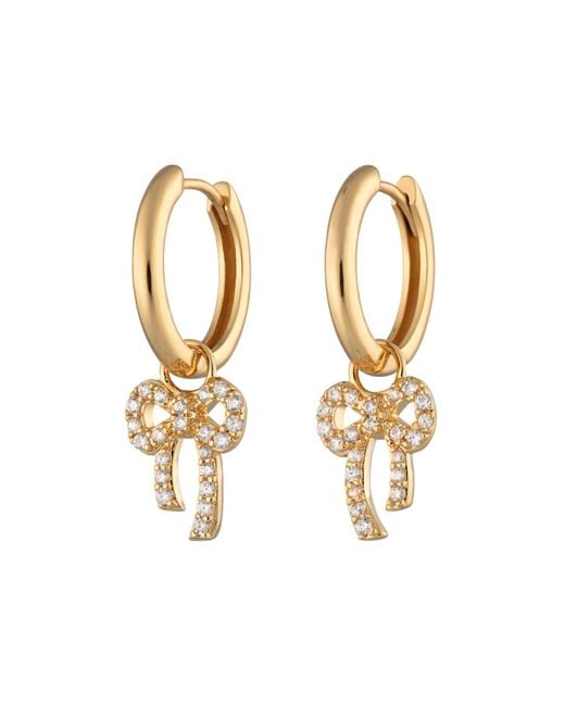 Scream Pretty Metallic Bow Charm Hoops