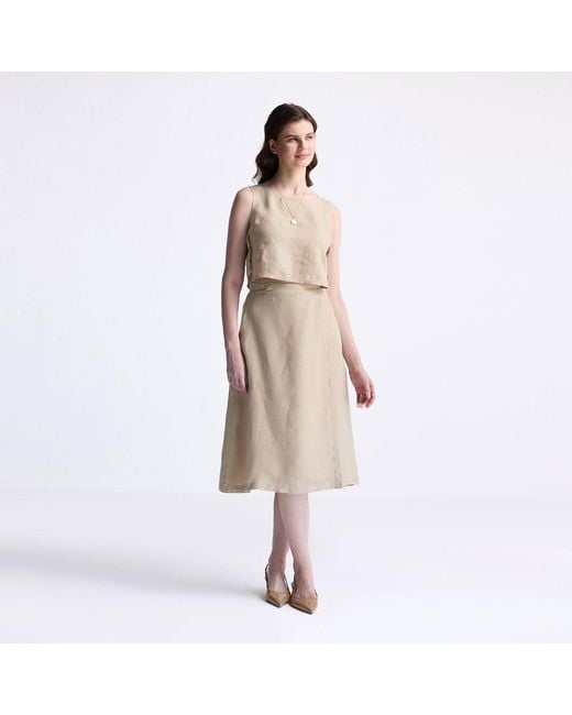 REISTOR Natural Neutrals Overlap Midi Skirt