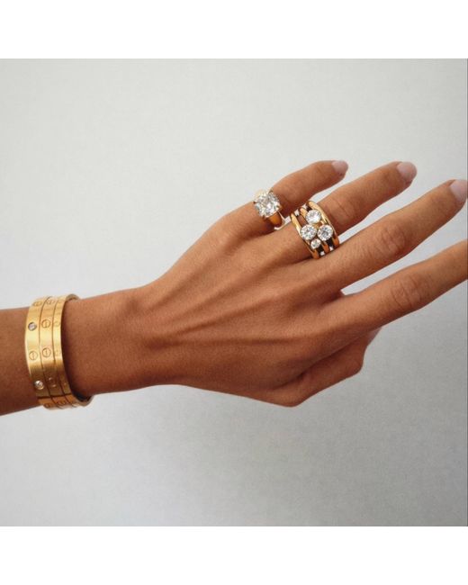 Onewildone Metallic Going Places Cluster Ring